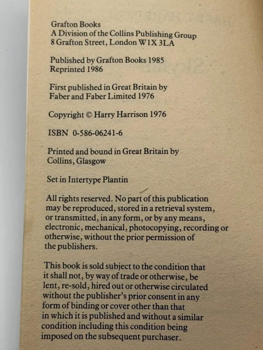 Skyfall, by Harry Harrison - paperback, Granada/Panther, 1985